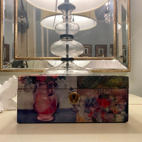 *NOT FOR SALE/SOLD* Jewelry Box, multi-coloured (9" L x 6" W x 3 1/2" H) - Picture 2 of 8